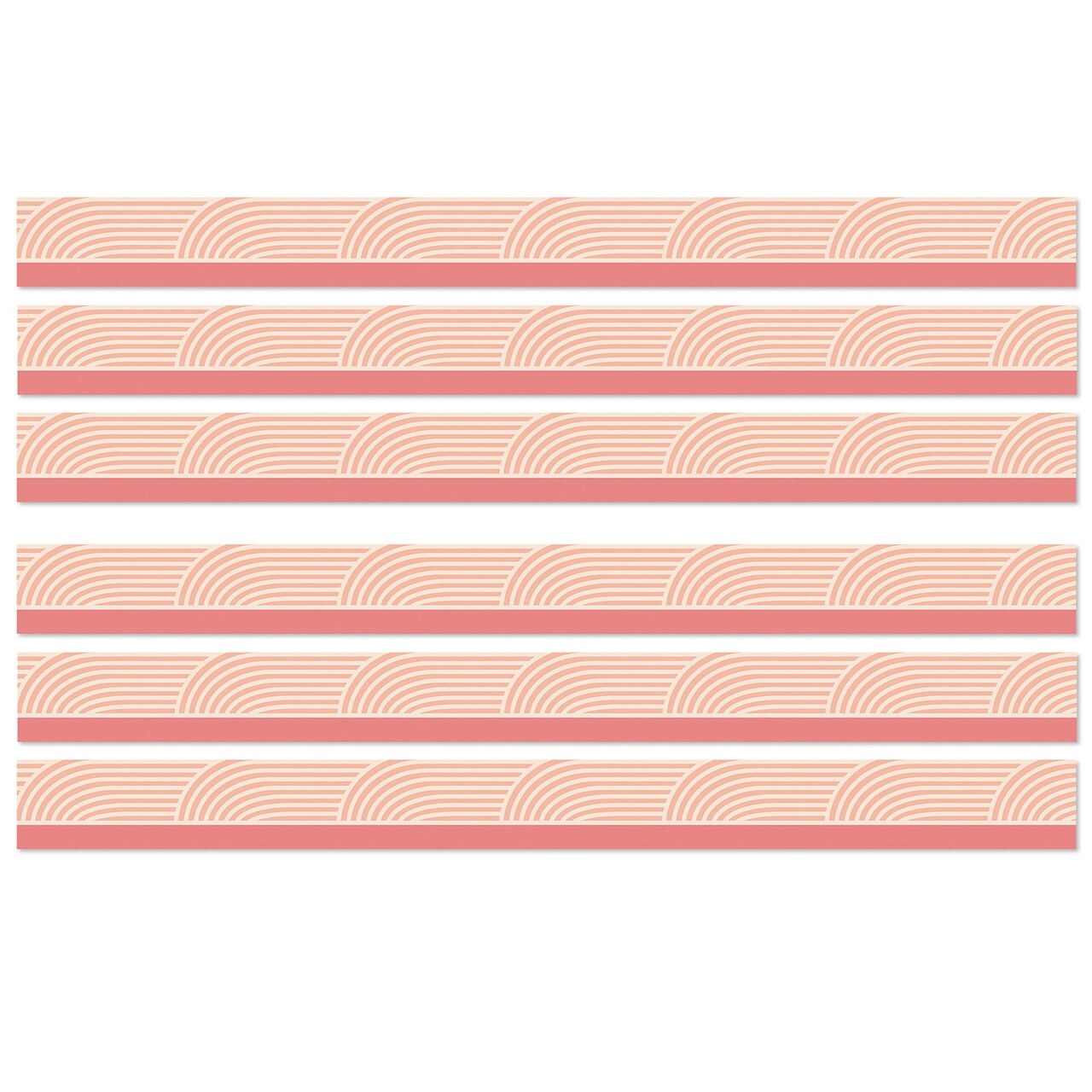 True to You Coral Wave Straight Bulletin Board Borders, 36 Feet Per Pack, 6 Packs